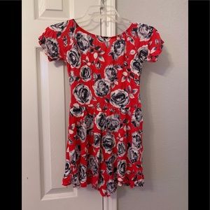 red romper with flowers 🌹